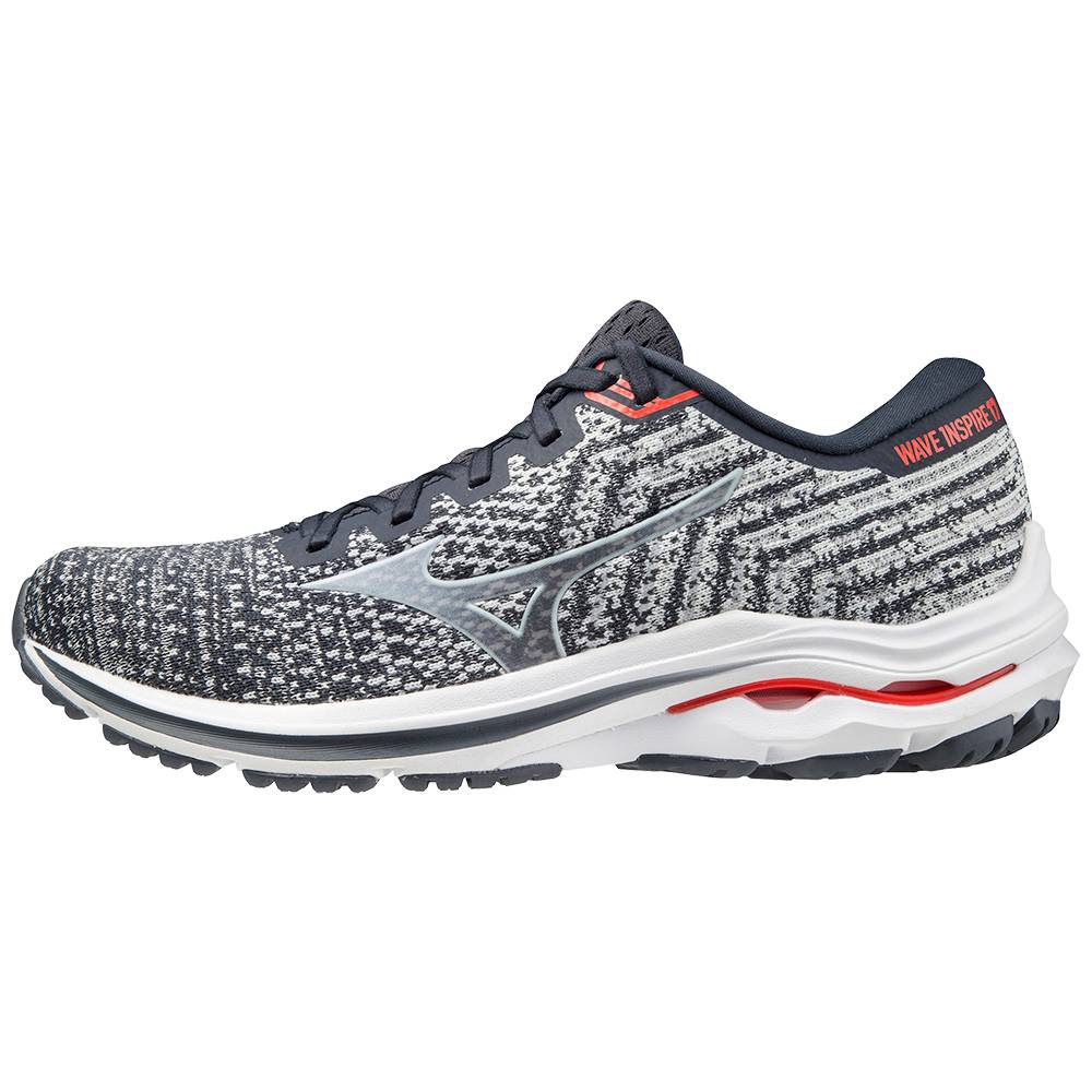 Mizuno Wave Inspire 17 WAVEKNIT 2E (Wide) - Erkek Koşu Ayakkabısı - Gri/Beyaz Türkiye (LGFKIC-714)